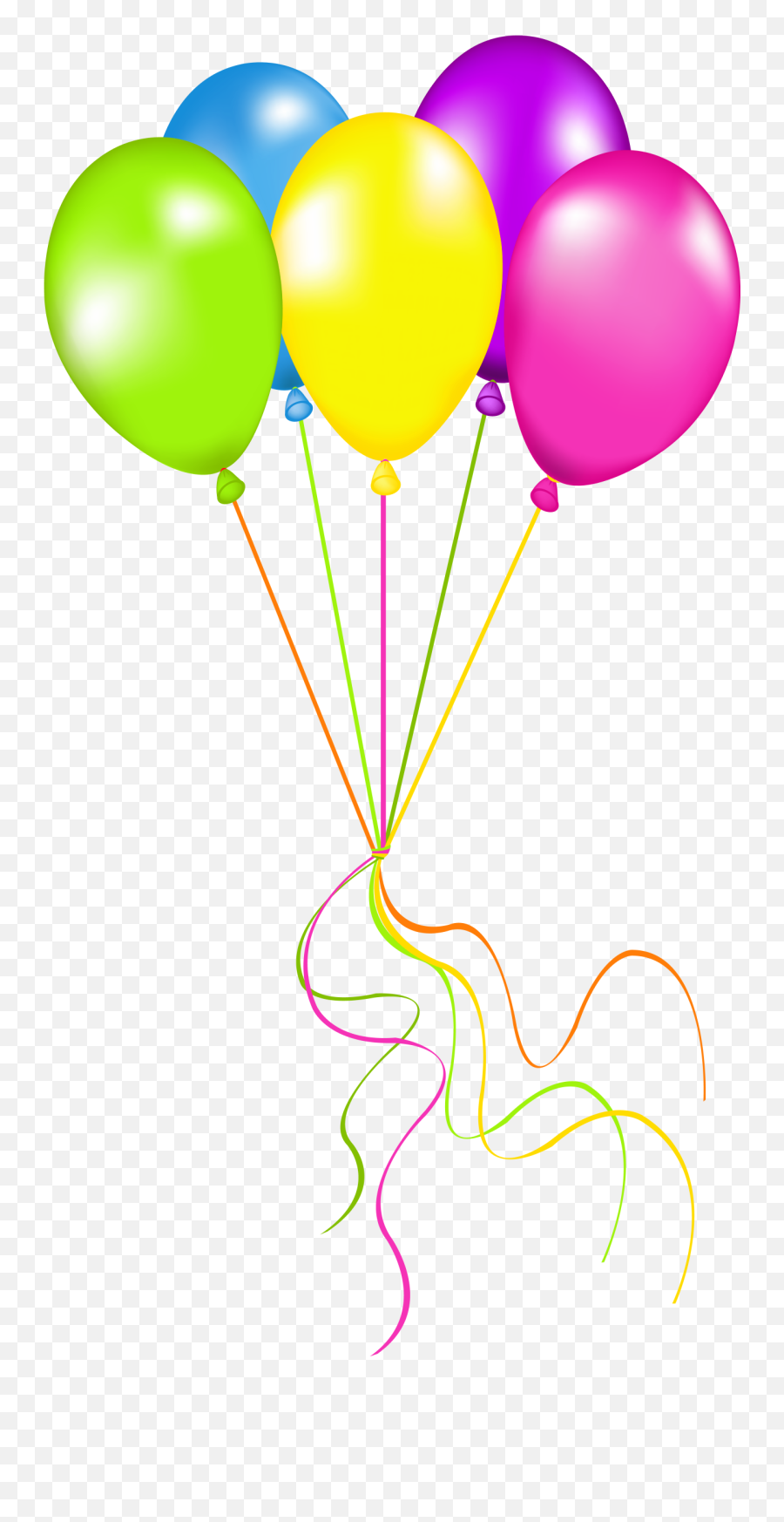 Download Balloon Clipart Neon - Balloons With Ribbon Png Png Transparent Background Balloon Clipart Emoji,Balloon Clipart Png