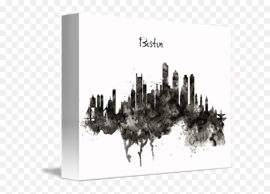 Boston Skyline Black And White Emoji,Boston Skyline Png