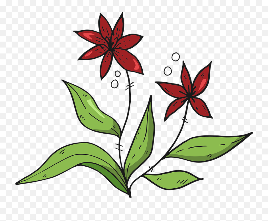 Flowers Red Plants - Free Vector Graphic On Pixabay Emoji,Red Flowers Png