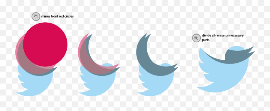 Reconstruct The Twitter Icon Using Circle Shapes Circle Emoji,Red Twitter Logo