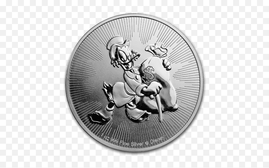 2018 Scrooge Mcduck 1 Oz New Zealand Silver Bullion Coin Emoji,Scrooge Mcduck Png