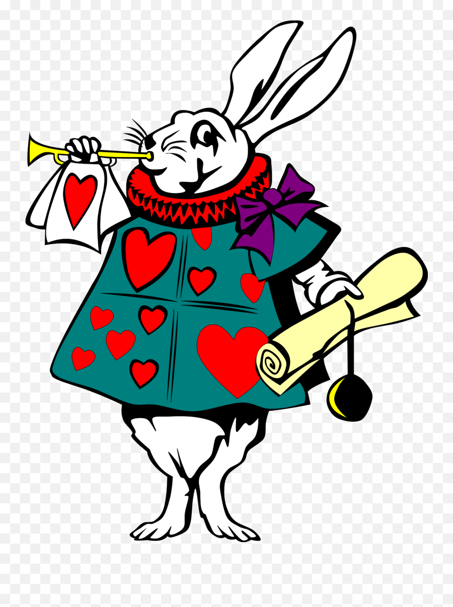 Alice In Wonderland Rabbit Svg Vector - Rabbit Alice In Wonderland Clip Art Emoji,Alice In Wonderland Clipart