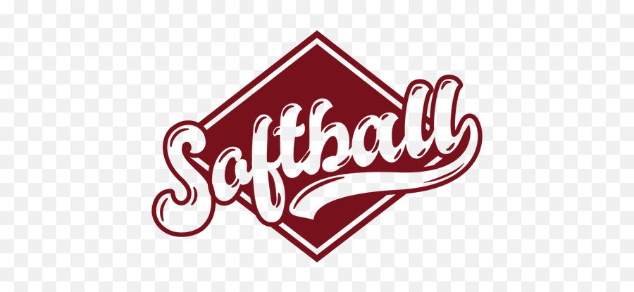 Softball Rhomb Badge Sticker - Softball Pngs Emoji,Softball Logo