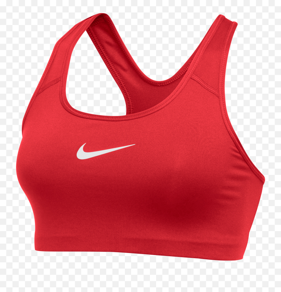 Nike Pro Swoosh Bra - Reds Red Sports Bra Nike Bras Red Nike Sports Bra Emoji,Nike Swoosh Png