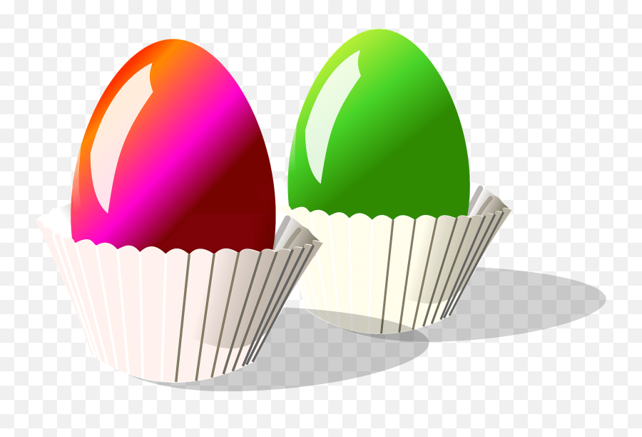 Easter Eggs In Treat Wrappers Clipart Free Download - Baking Cup Emoji,Easter Eggs Clipart