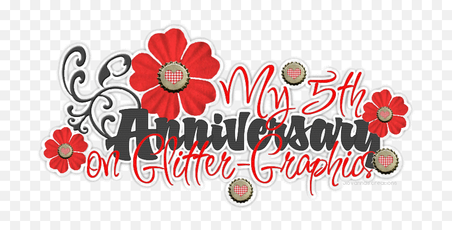Anniversary Clipart Glitter - Floral Emoji,Happy Anniversary Clipart