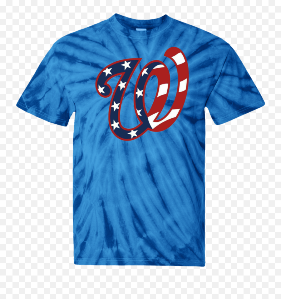 Stripes W Logo Cotton Tie Dye - Drug Blood T Shirt Emoji,Washington Nationals Logo