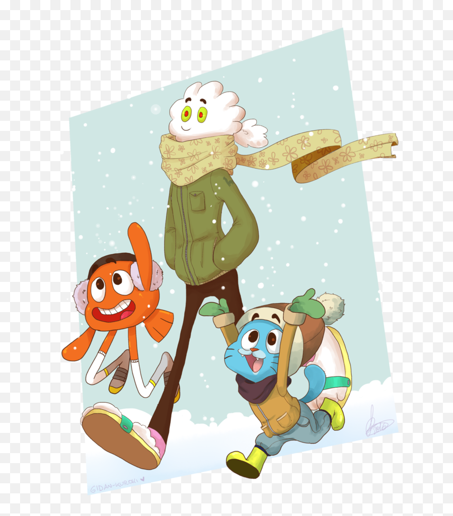 Amazing - Art Gumball Emoji,Winter Scene Clipart