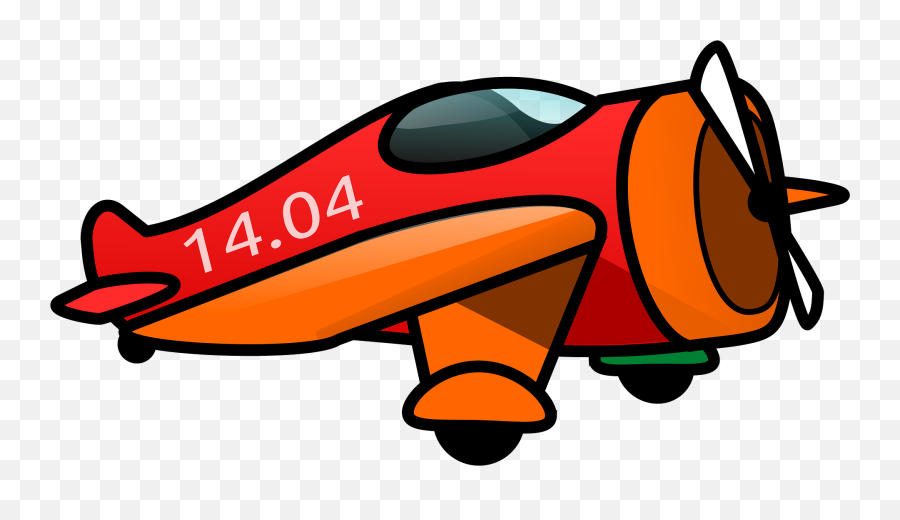 Red And Orange Propeller Plane Clipart - Avião Desenho Png Fundo Transparente Emoji,Plane Clipart