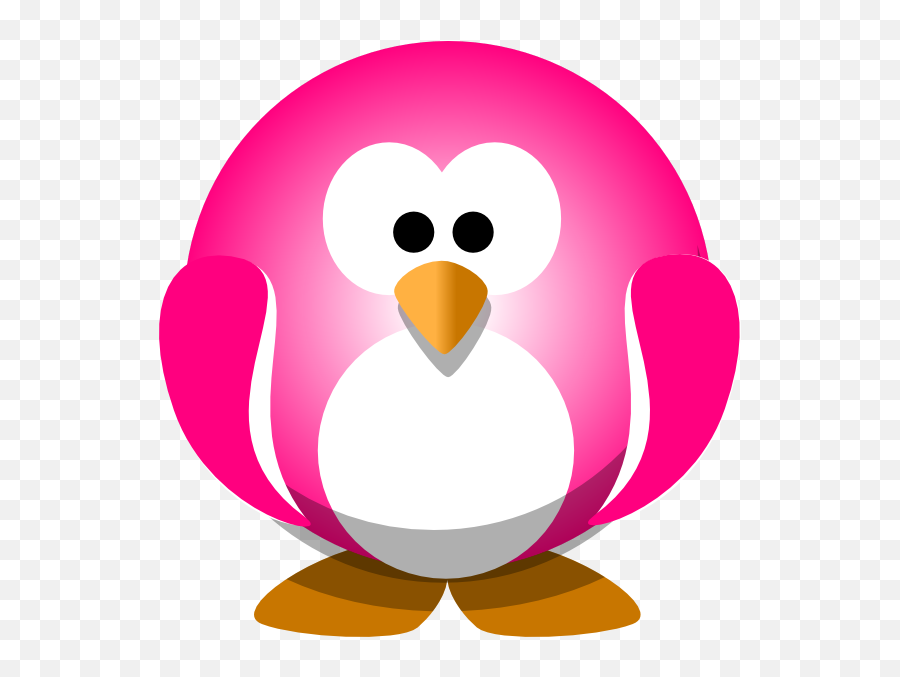 Pink Penguin Clip Art At Clker - Cartoon Penguin In A Santa Hat Emoji,Penguins Clipart