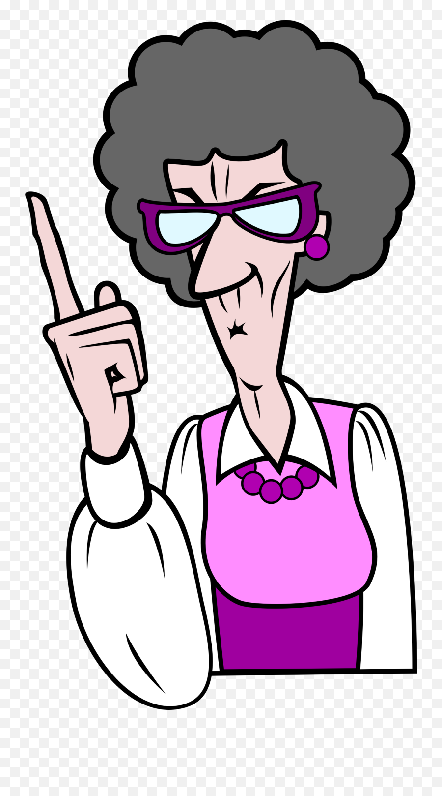 Old Clipart Old Woman Old Old Woman - Old Lady Pointing Finger Clipart Emoji,Woman Clipart