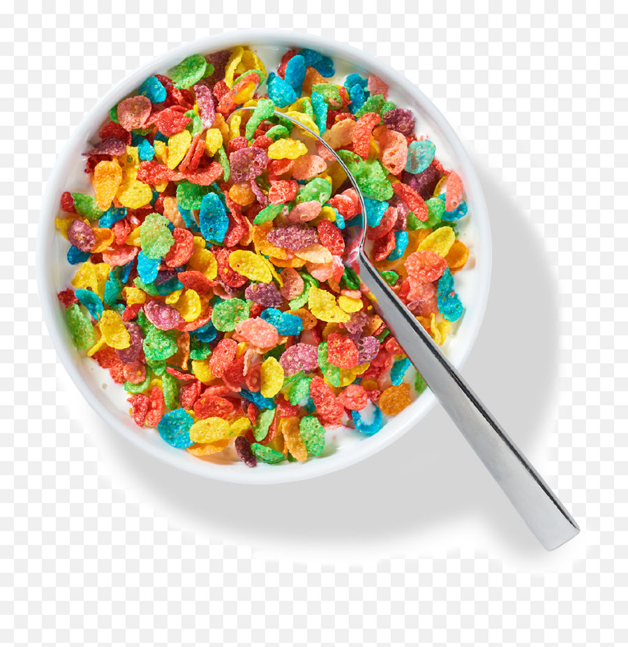Cereal Bowl - Fruity Pebbles Transparent Png Original Fruity Pebbles Cereal Transparent Emoji,Cereal Png