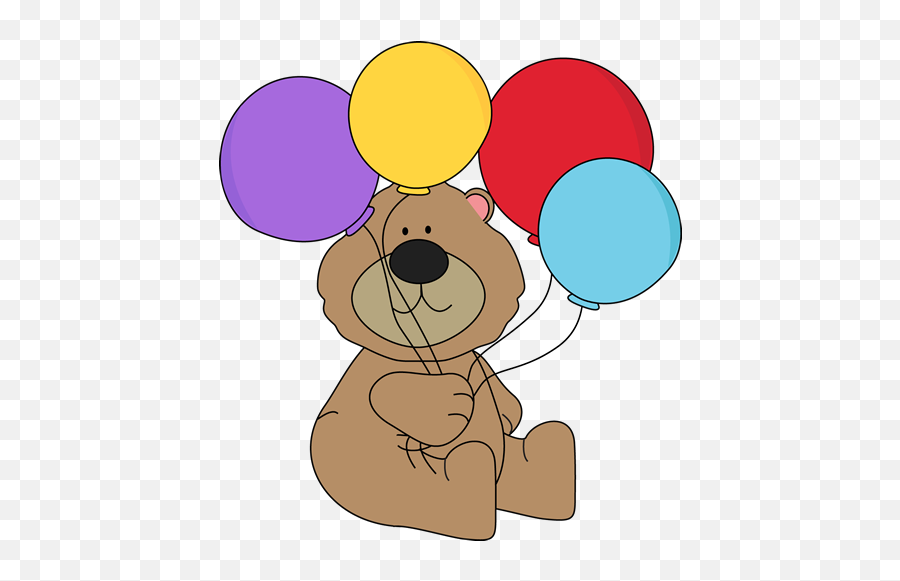 Balloon Clip Art - Bear And Balloon Clipart Emoji,Balloon Clipart