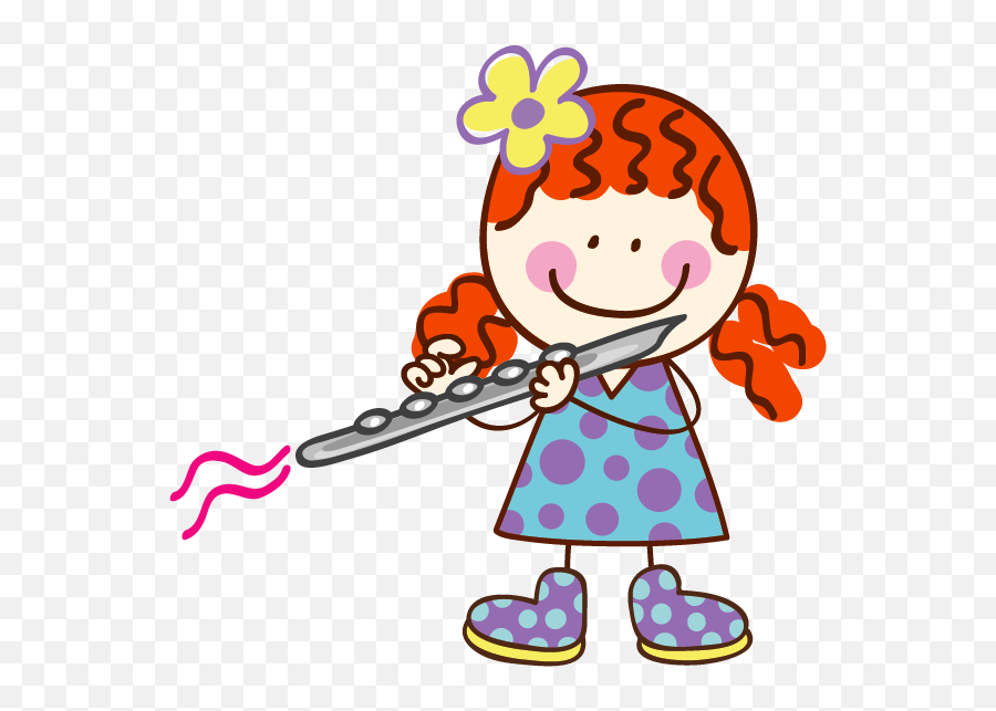 Flute Character 1 - Clip Art Png Download Full Size Emoji,Music Class Clipart