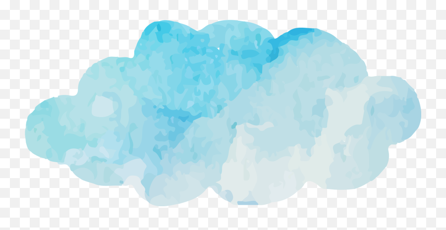 Download Blue Turquoise Clouds Sky Watercolor Vector Font - Color Gradient Emoji,Sky Clipart