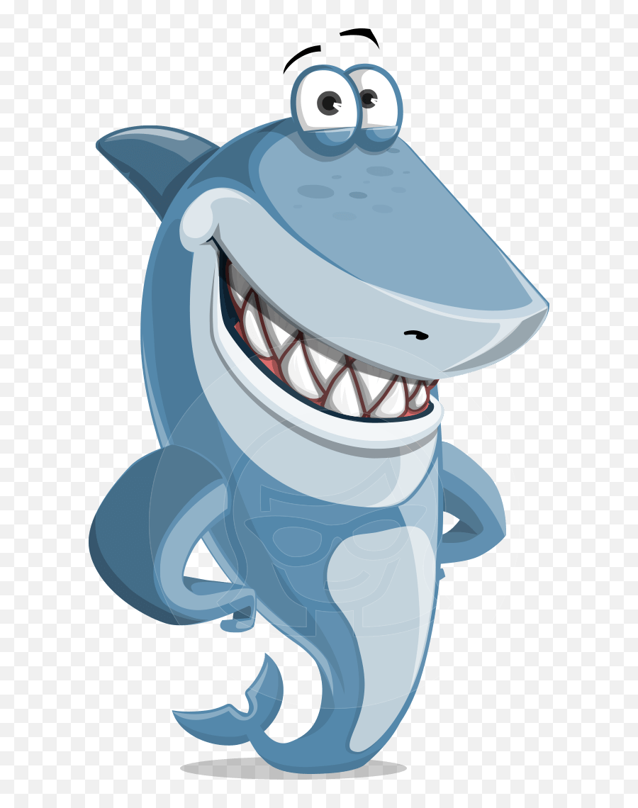 Baby Shark Clipart Character - Shark Smiling Cartoon Emoji,Shark Clipart