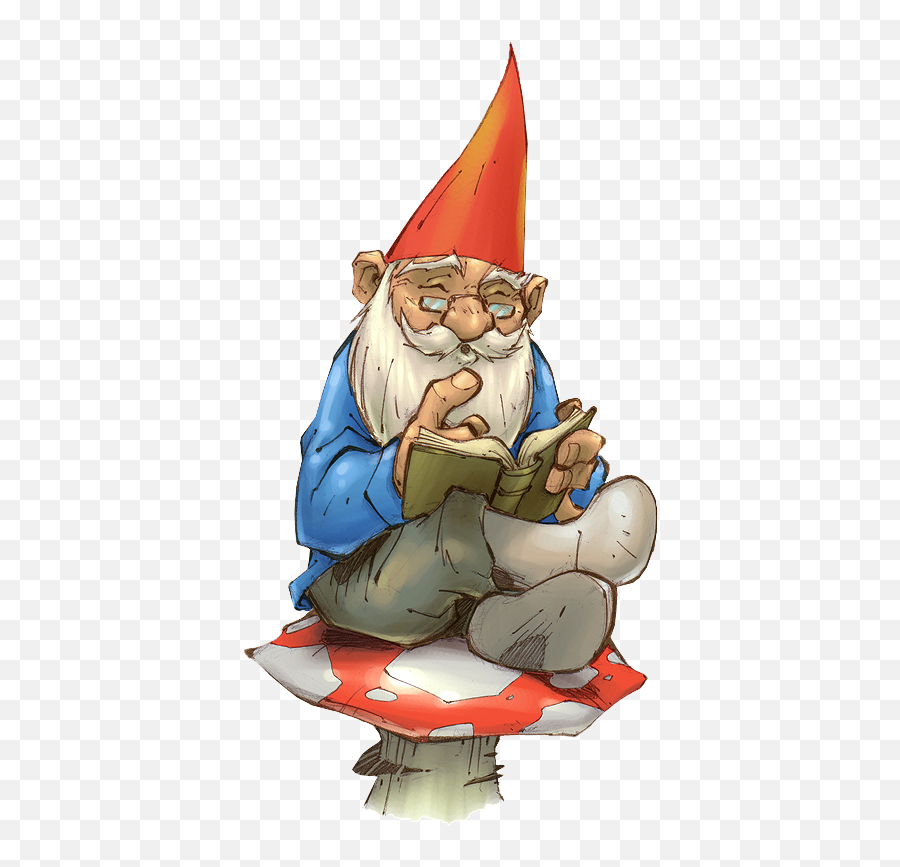 Garden Gnome Dwarf Clip Art - Gnome On Mushroom Clipart Emoji,Gnome Png