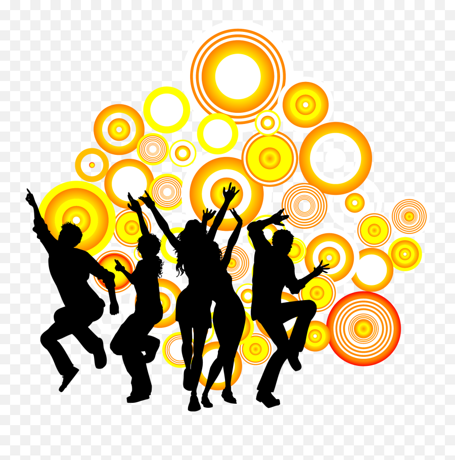 Dance Party Silhouette Royalty Free - Dance Party Background Png Emoji,Party Png