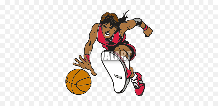 Lady Bulldog Basketball Clipart - Cartoon Basketball Women Png Emoji,Basketball Player Clipart