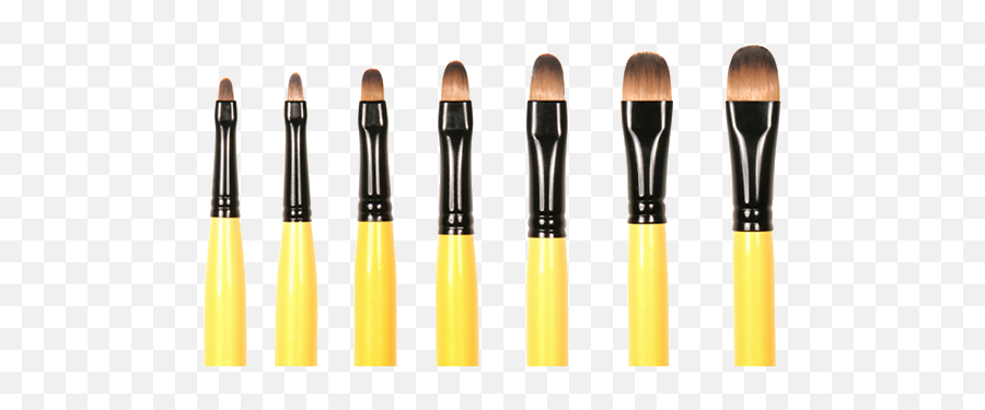 Download Hd Filbert Paint Brushes - Paintbrush Transparent Makeup Brush Set Emoji,Paintbrush Png