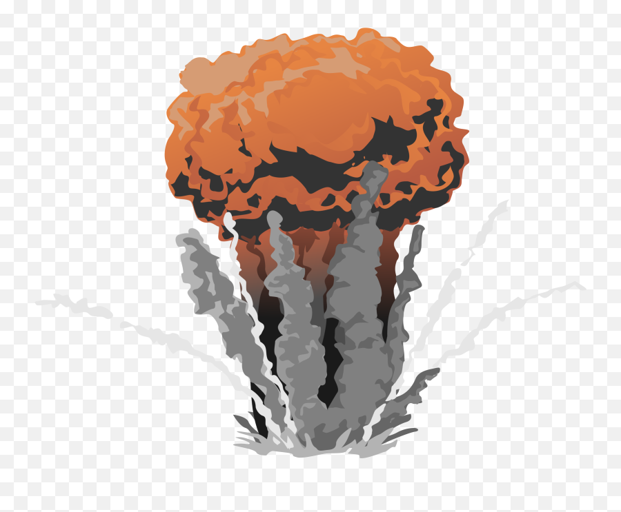 Fire Explosion With Smoke Png Image - Explosion Clipart Emoji,Cartoon Smoke Png