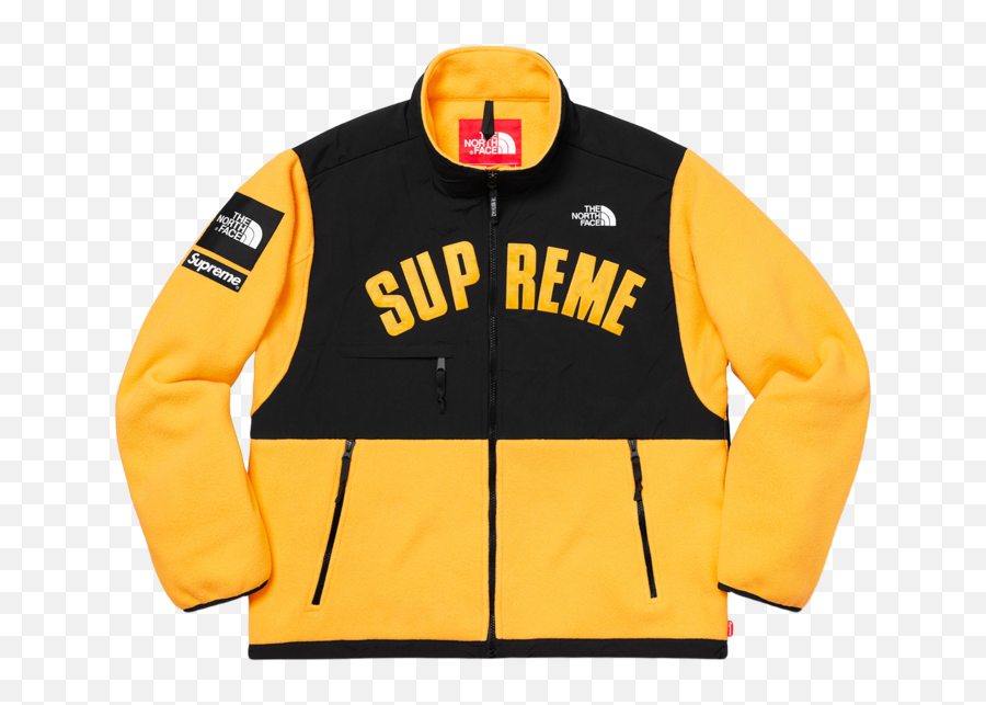 Supreme X The North Face Arc Logo - North Face Supreme Fleece Jacket Emoji,Yellow Jacket Logo