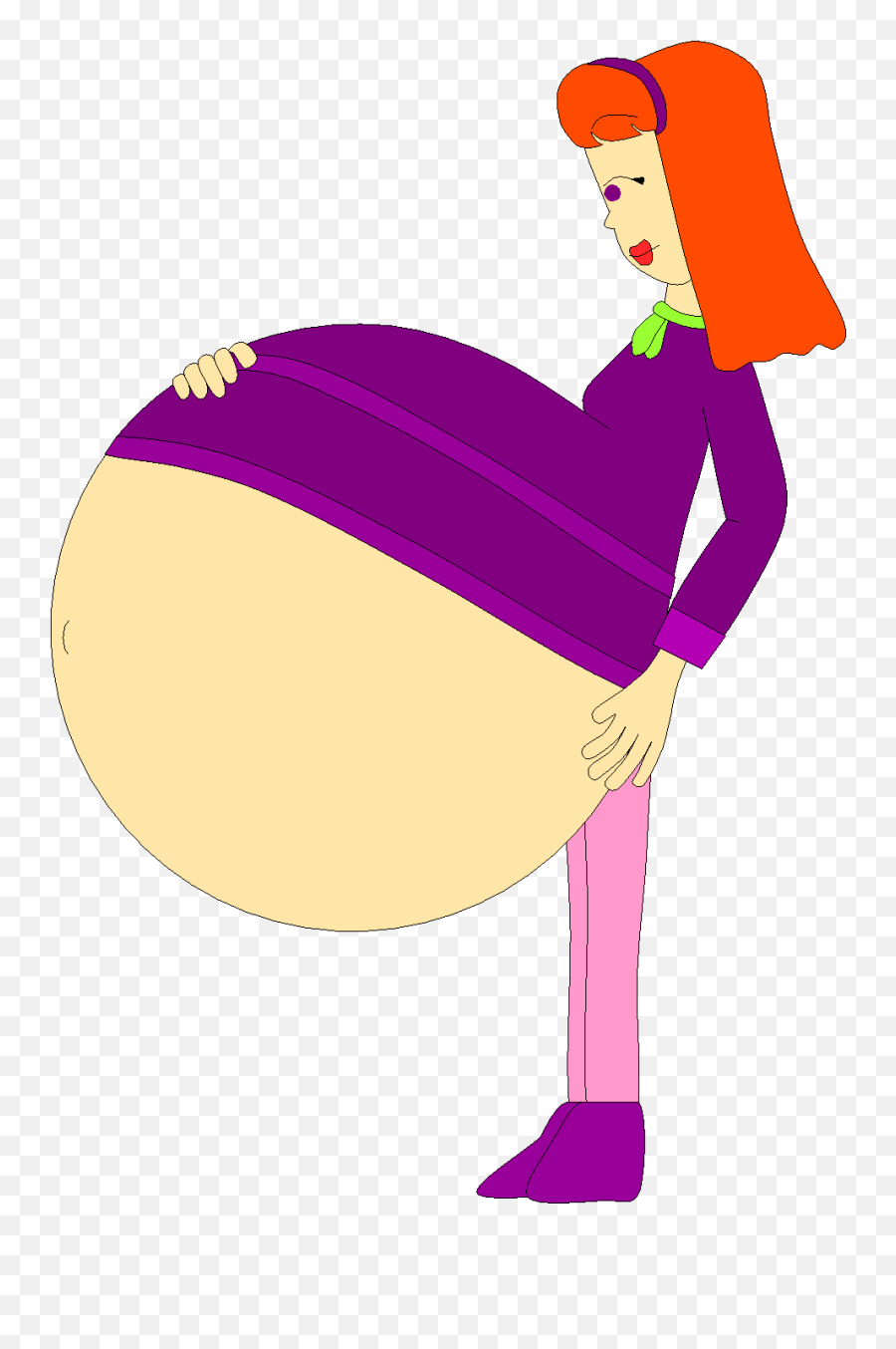 Collection Of Free Bellied Clipart Download On - Pregnant Daphne Fred Scooby Doo Emoji,Pregnant Clipart