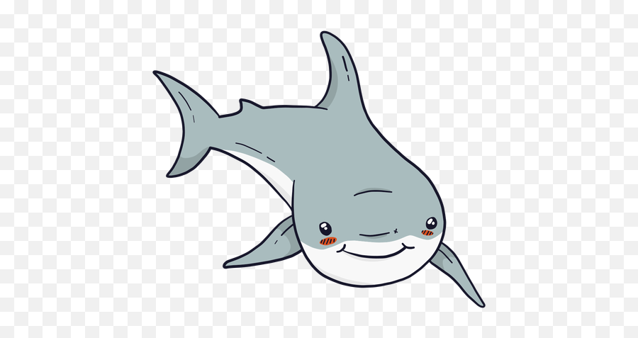 Cute Shark Fin Tail Flat - Cute Shark Cartoon Transparent Emoji,Shark Transparent Background