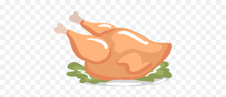 Hand Drawn Glossy Cooked Turkey Dinner - Turducken Emoji,Cooked Turkey Png