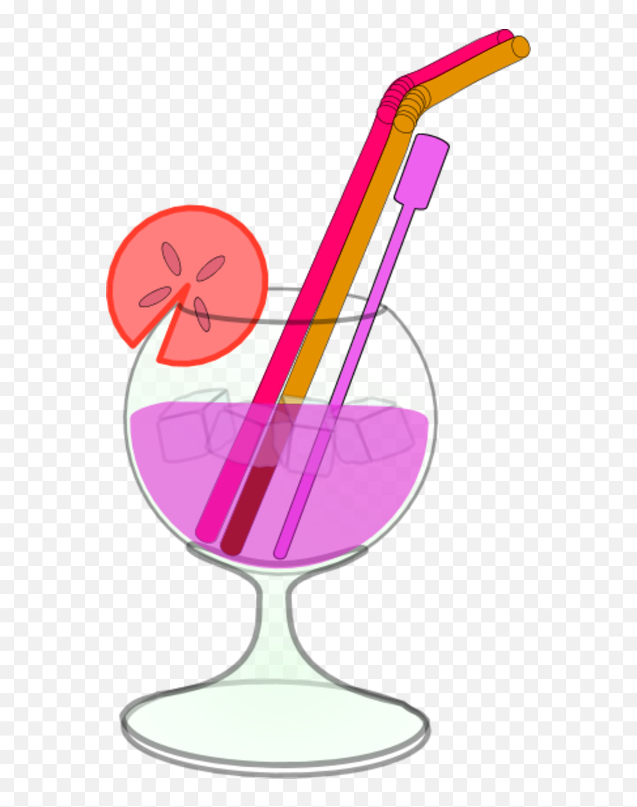 Glass Juice Straw Lemon Ice - Cocktail Clip Art Png Juice Glass With Lemon Emoji,Bachelorette Clipart