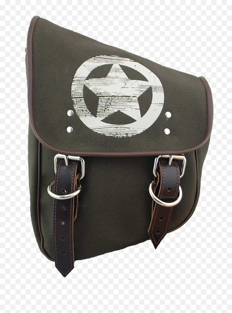 La Rosa Harley - Davidson All Hd Softail Eliminator Canvas Softail Left Side Saddle Bag Swingarm Bag Green Canvas Army Star Emoji,Army Star Png