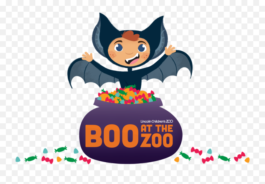 Boo At The Zoo Emoji,Trick Or Treat Word Clipart