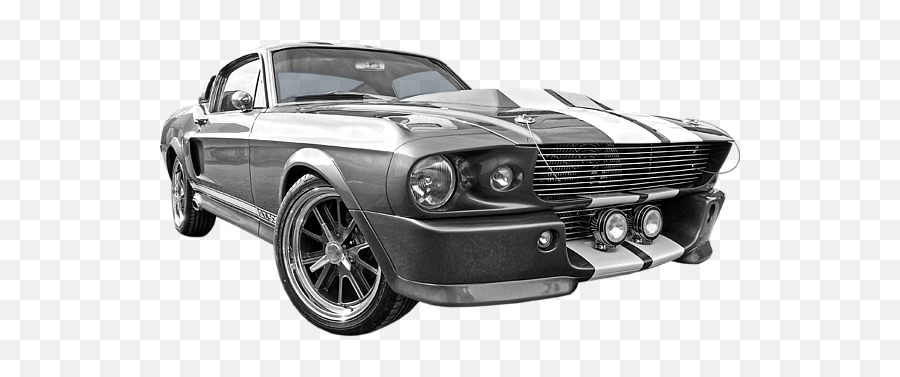 1967 Eleanor Mustang In Black And White Adult Pull - Over Emoji,Mustang Png