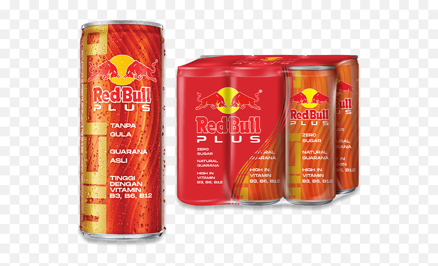 Red Bull Plus 250ml 6 - Can Pack Emoji,Red Bull Can Transparent