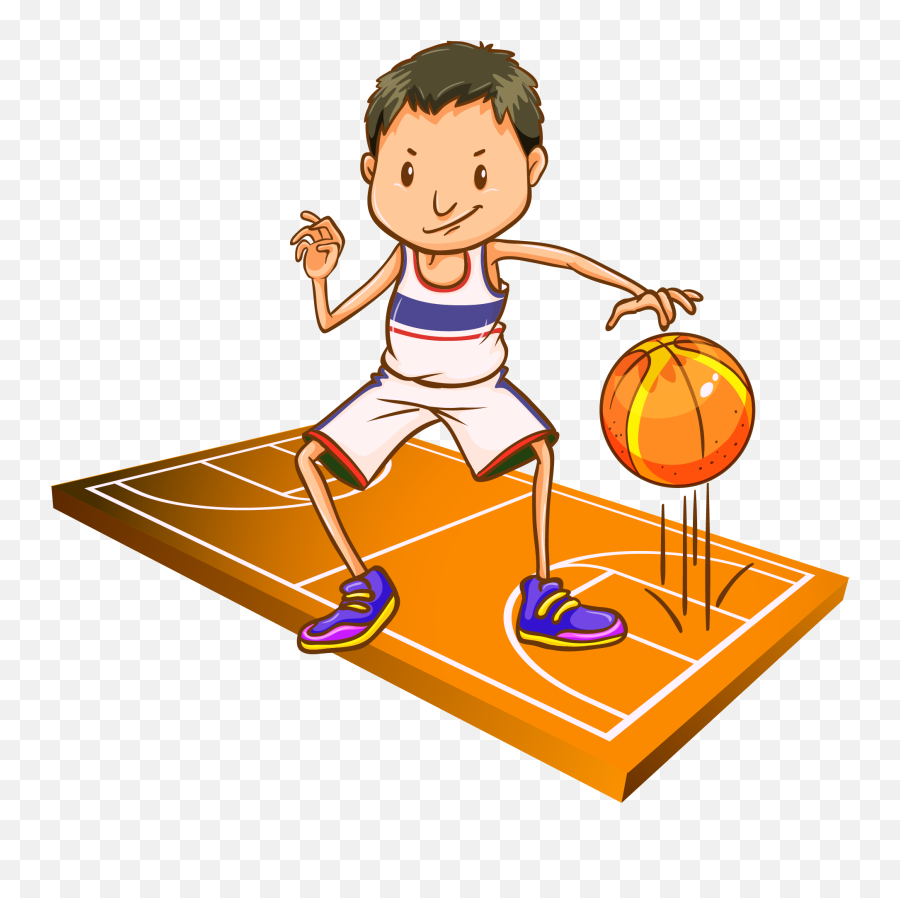 Basketball Royalty - Free Clip Art Bounce A Ball Clipart Emoji,Kids Playing Soccer Clipart