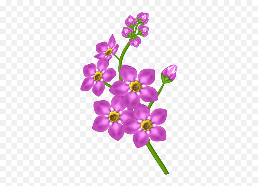 Library Of Graphic Royalty Free - Transparent Background Purple Flower Clipart Emoji,Flowers Clipart