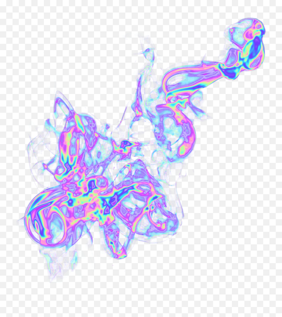 Holo Holographic Tumblr Vaporwave Aesthetic Smoke Freet Emoji,Holographic Png