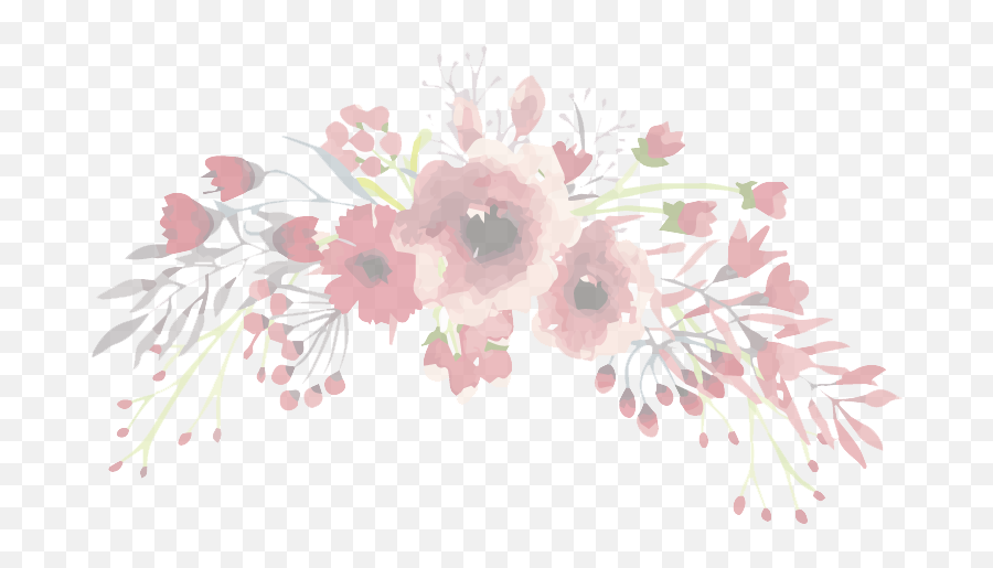 Download Hd Watercolor Flower Transparent Background - Transparent Background Pastel Watercolor Flower Png Emoji,Flower Transparent Background