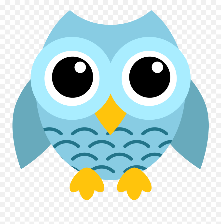 Owl Sweet Clipart Png - Blue Owl Cartoon Png Emoji,Owl Png