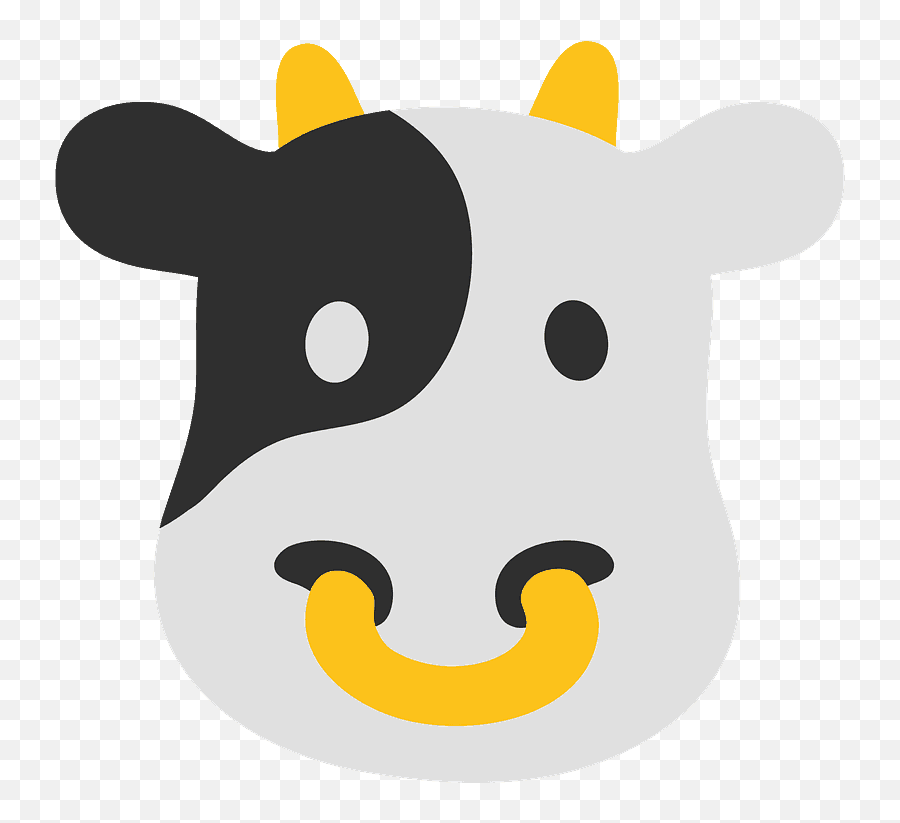Cow Face Emoji Clipart - Cow Emoji Android,Cow Face Clipart