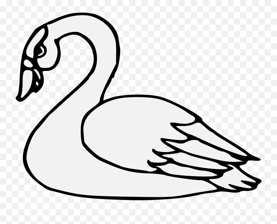 Clipart Swimming Swan Clipart Swimming - Heraldic Swan Emoji,Swan Clipart