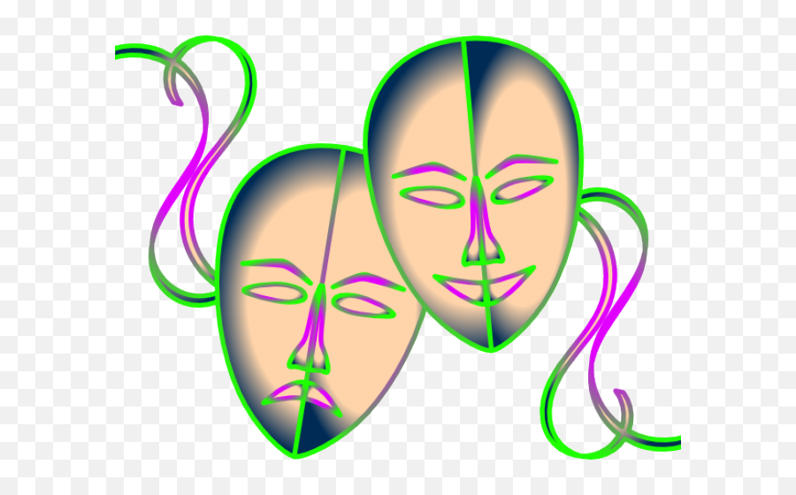 Clipart Theatre Masks - Clipart Best Clip Art Emoji,Theatre Clipart