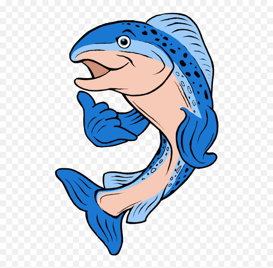 Blue Salmon - Fish Emoji,Salmon Clipart