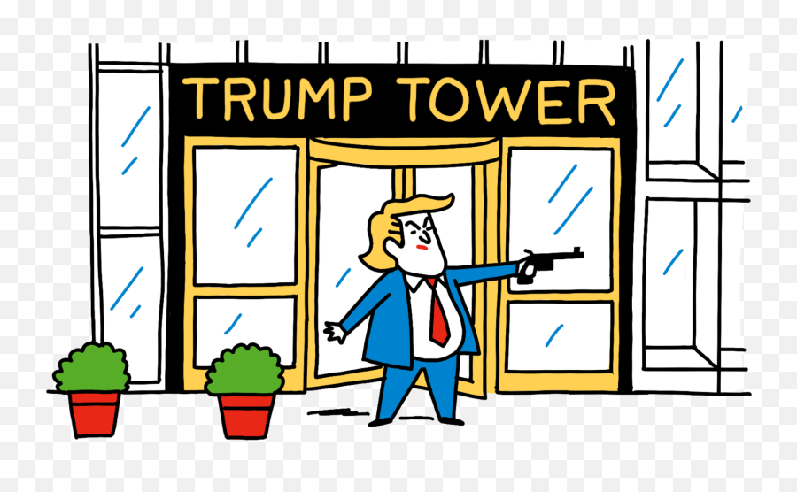Illustration By Mathieu De Muizon - Mathieu De Muizon Trump Standing Around Emoji,Election Day Clipart
