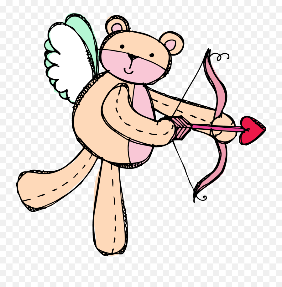 Download Bear Cupid Png Png Image With No Background - Cupid With Arrow Val Bear Valentines Emoji,Cupid Png