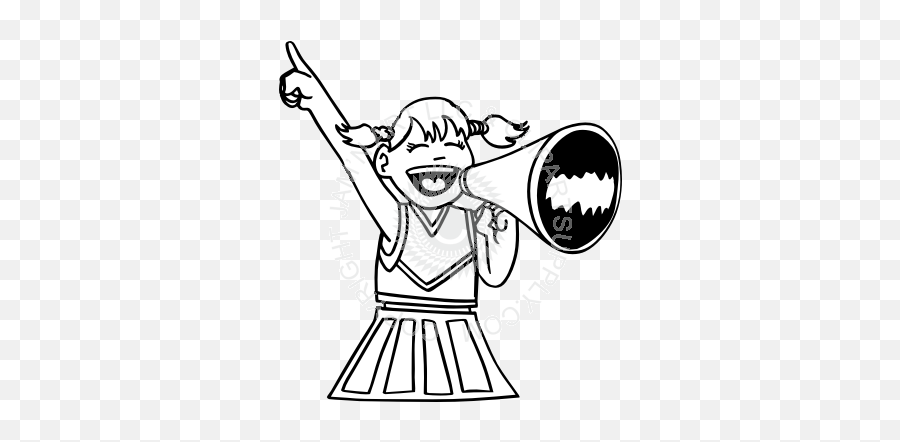 Download Bullhorn Drawing At Getdrawings - Girl Shouting Girl Shouting Clipart Black And White Emoji,Girl Clipart Black And White