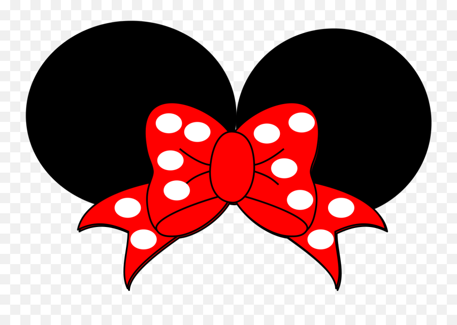 Transparent Svg Transparent Minnie Mouse Ears - Novocomtop Minnie Mouse Ears And Ribbon Emoji,Mickey Ears Clipart