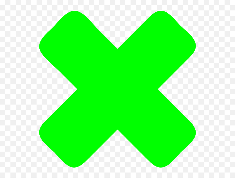 X Cross X Crossx Cross Clip Art At - Green Cross Mark Gif Emoji,Cross Out Png