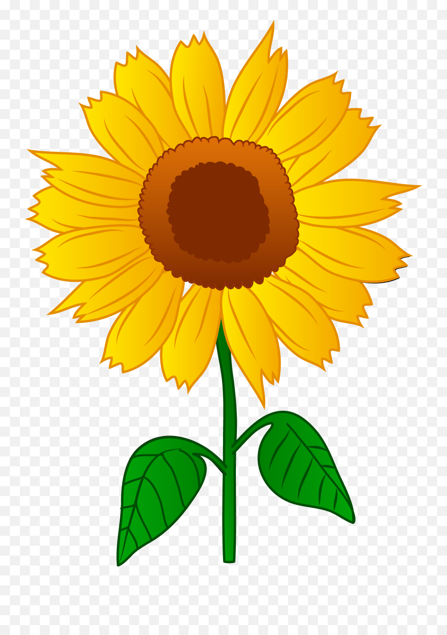 Free Sunflower Clipart Transparent - Clip Art Of Sunflower Emoji,Sunflower Clipart