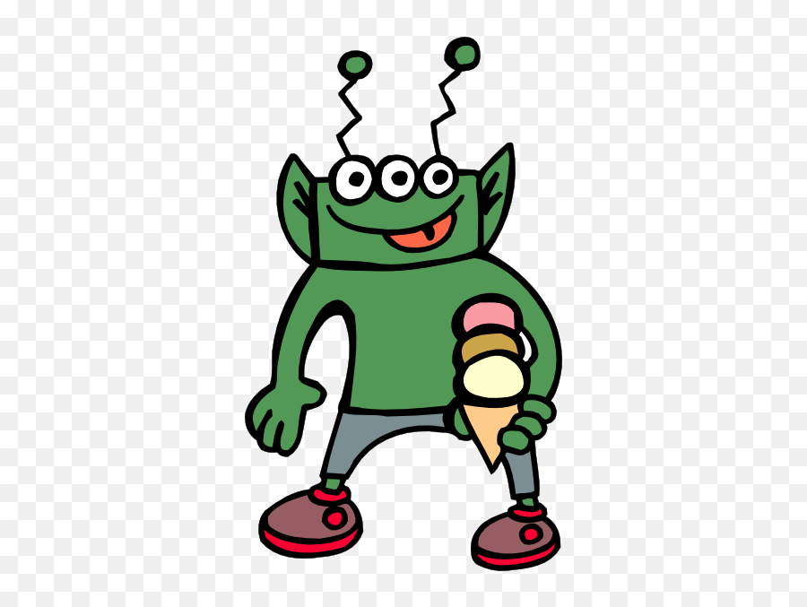 Alien Clipart - Aliens With Ice Cream Emoji,Alien Clipart